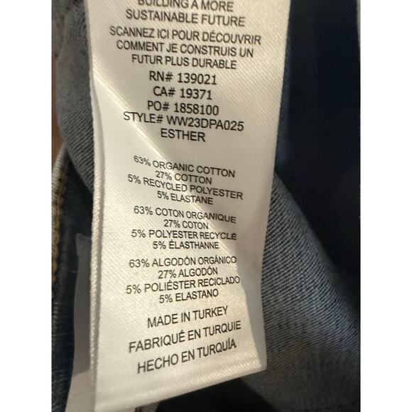 Frame The Snapped Cropped Denim Ankle Skinny Jeans Blue Acid Wash Size 25 - Picture 12 of 12